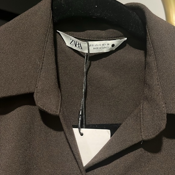 ZARA nwt DRAPED SHIRT DRESS - s - Picture 8 of 8
